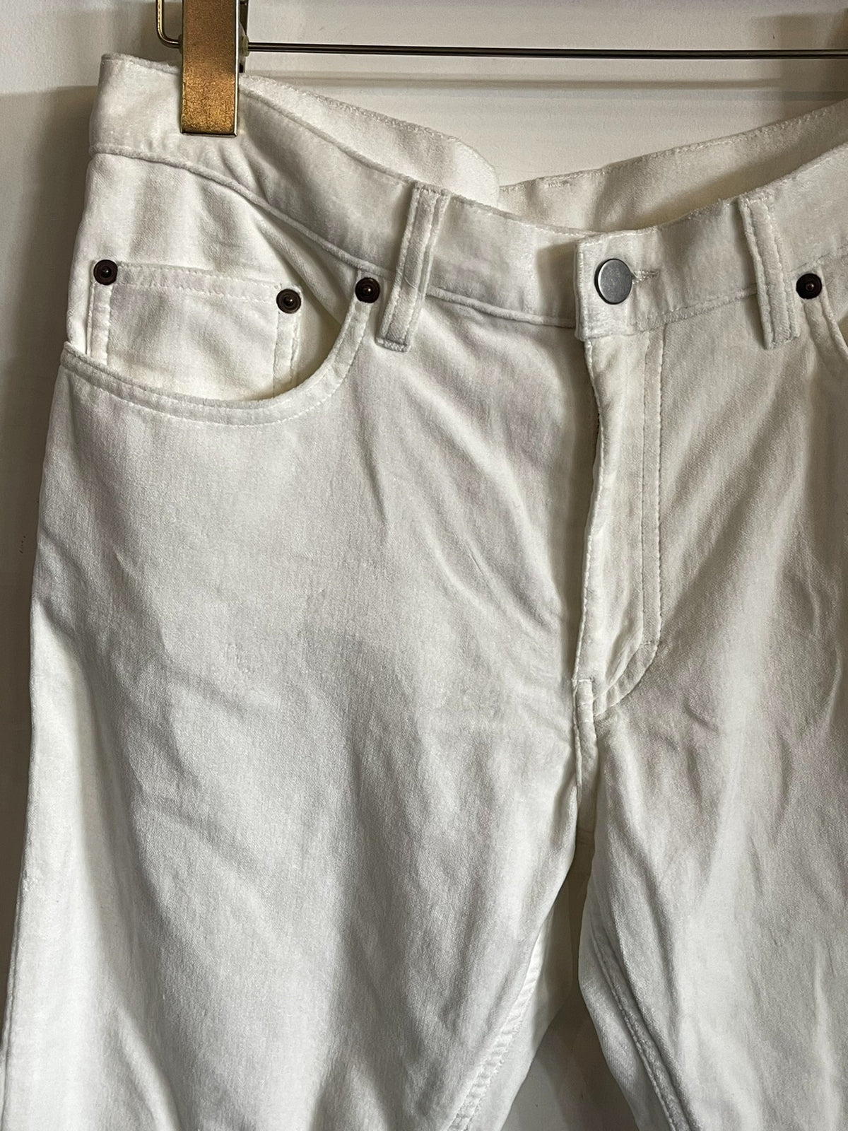 Ann Demeulemeester Velvet Denim Cotton Trousers
