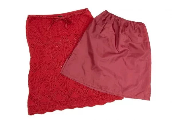 Jean Paul Gaultier Vintage Red Knit Skirt