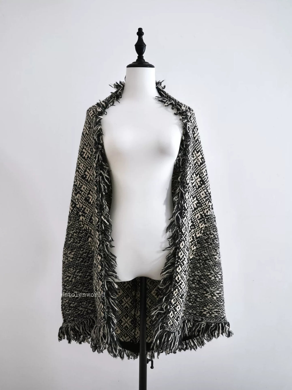 Yohji Yamamoto Wool Fringe Cape - Devines