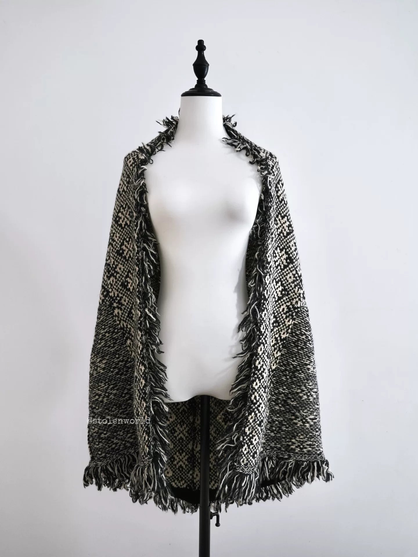 Yohji Yamamoto Wool Fringe Cape - Devines