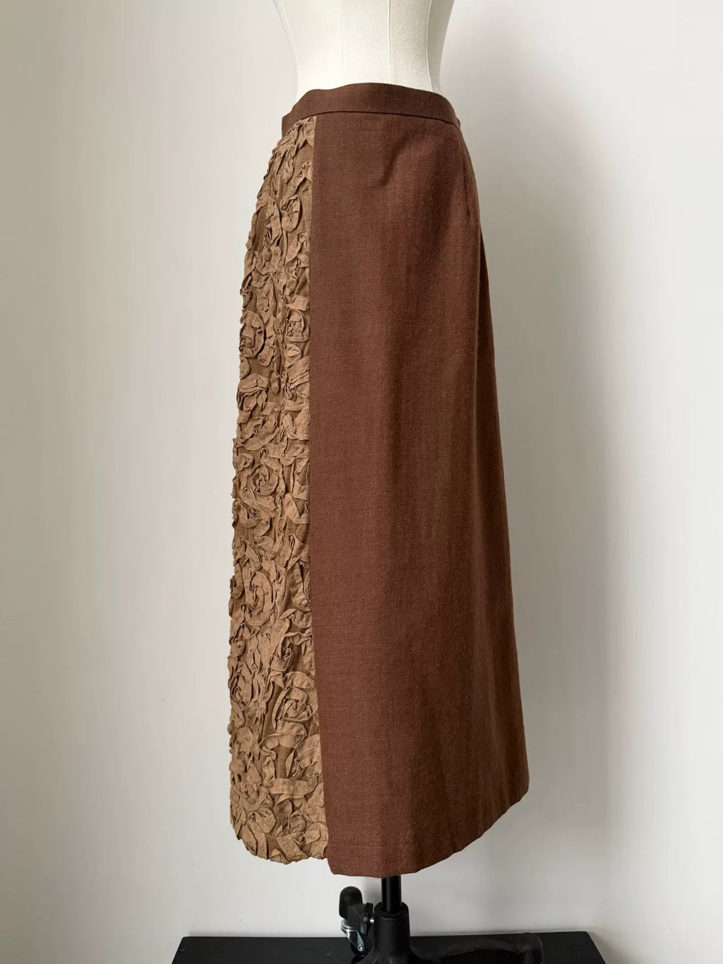 Comme Des Garcons Rei Kawakubo 2000 Tricot line rose patchwork skirt