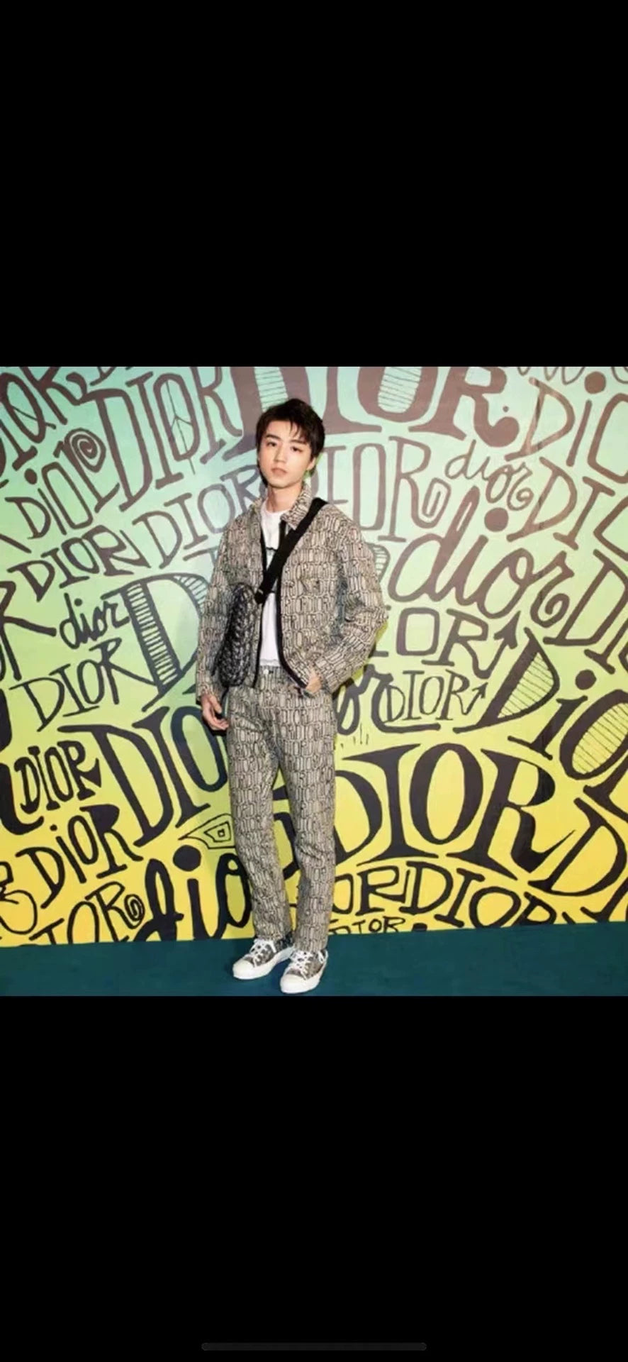 Dior x Stussy collaboration full-logo pants