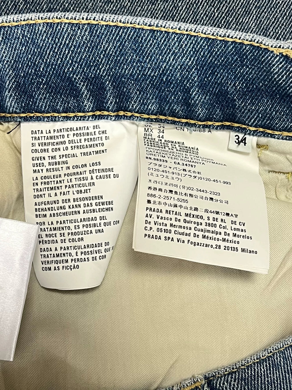 Prada Triangle Logo Jeans