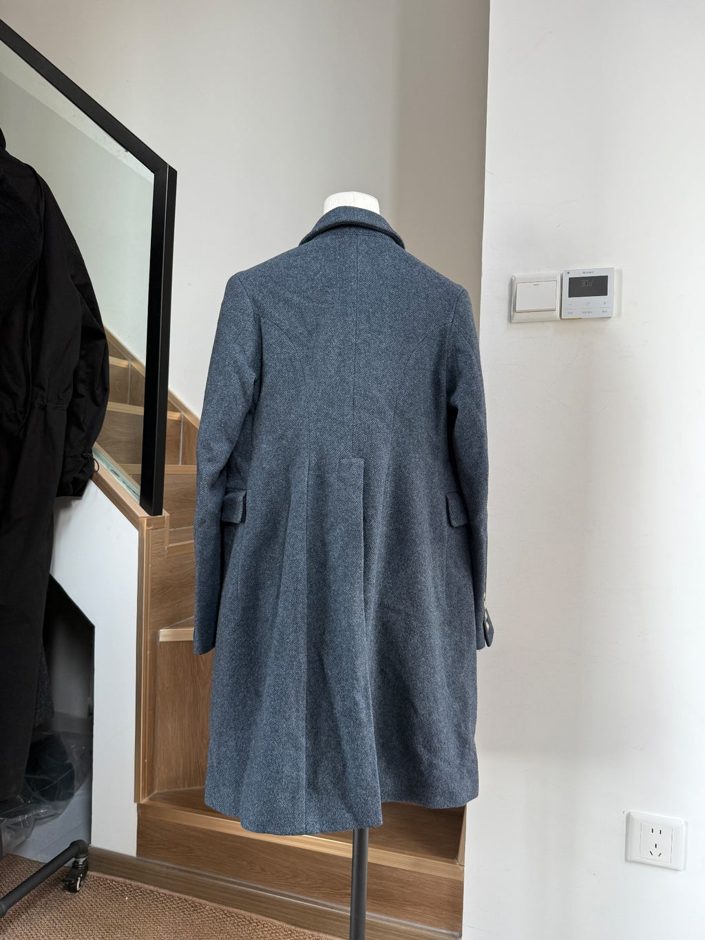 Comme des Garçons AD2007 Blue Grey Silver-Button Coat