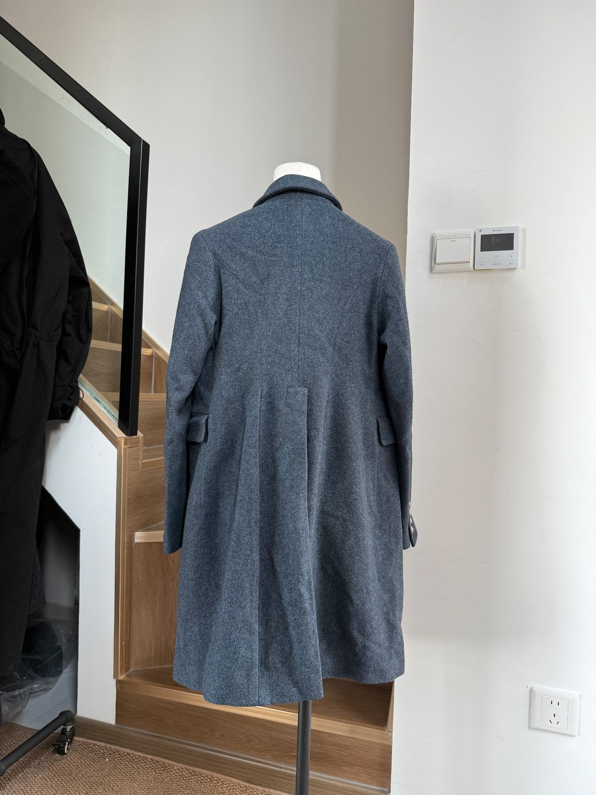 Comme des Garçons AD2007 Blue Grey Silver-Button Coat