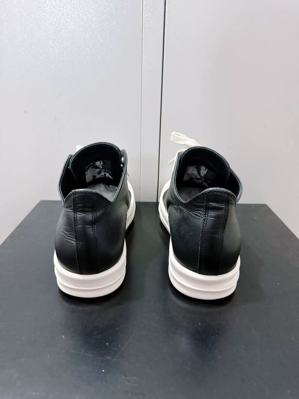 Rick Owens Black Cowhide Large Converse Sneakers