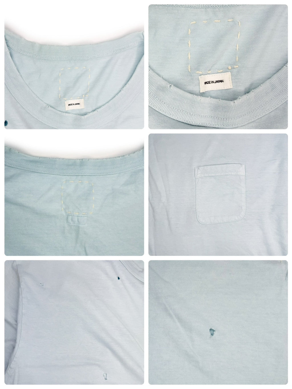 Visvim 22SS Amplus Distressed Tee S/S Crash Cotton Crew T-Shirt