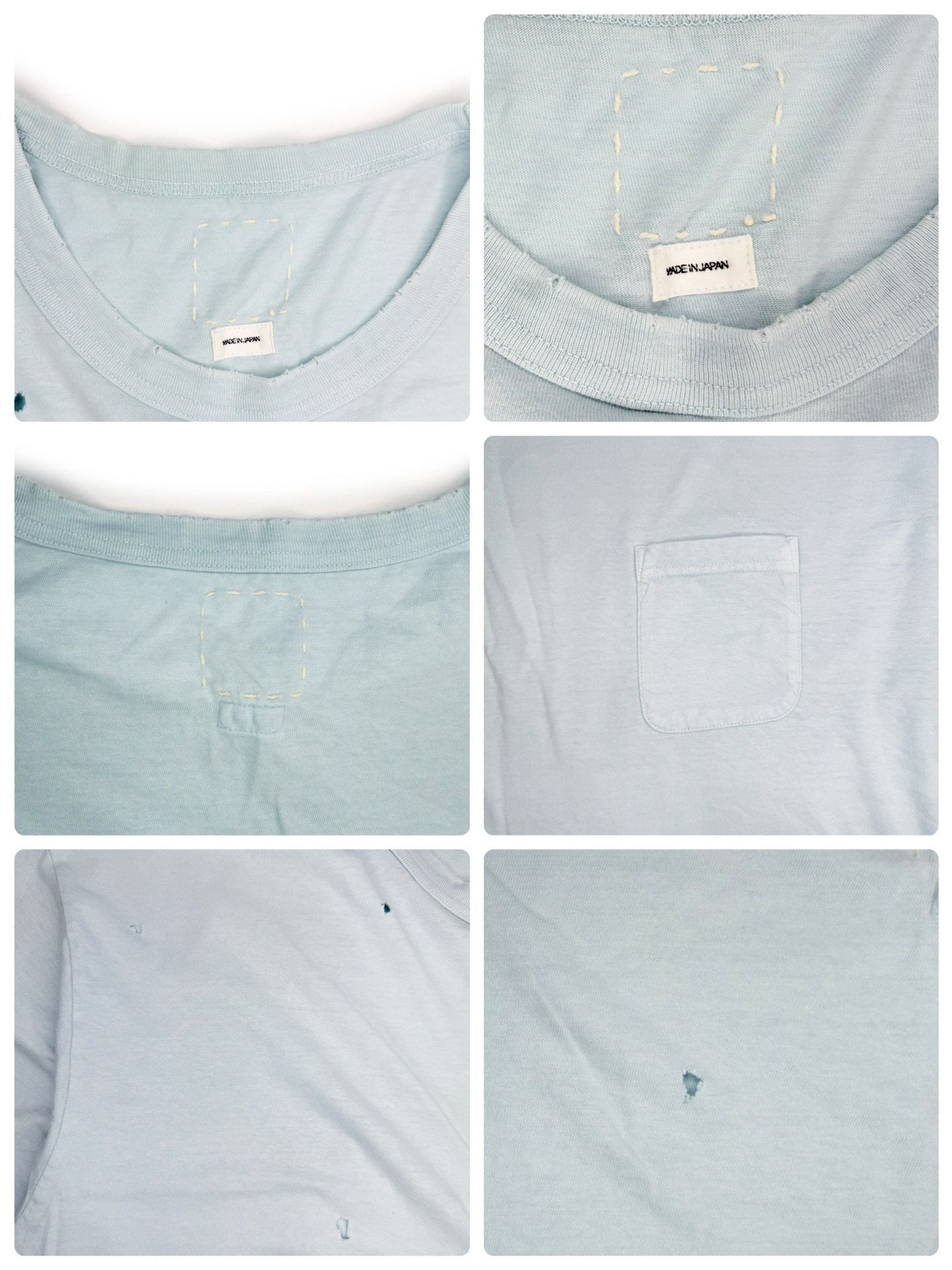 Visvim 22SS Amplus Distressed Tee S/S Crash Cotton Crew T-Shirt