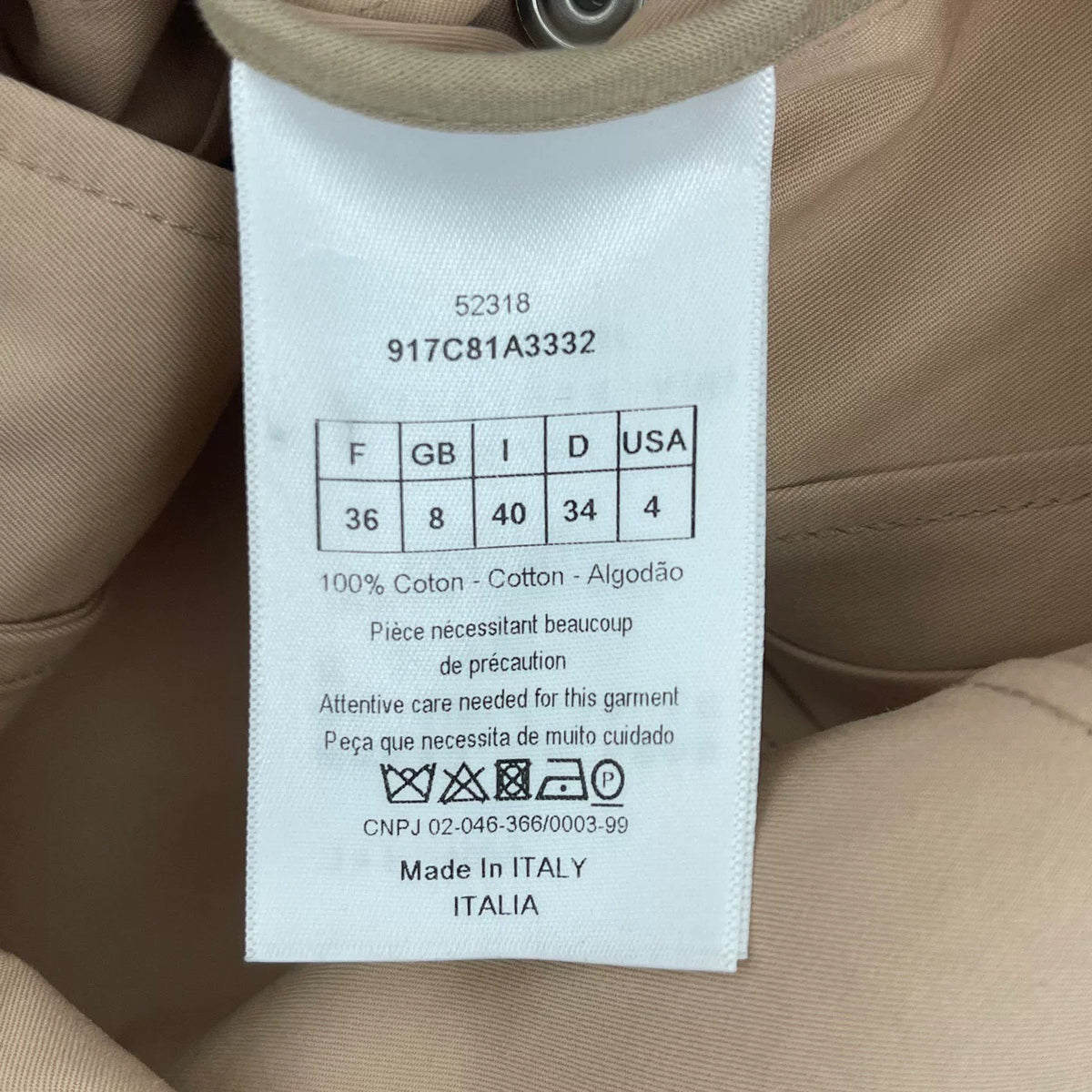 Dior Beige Jacket