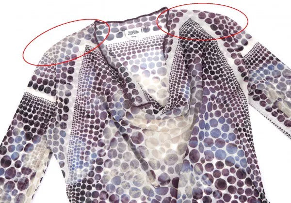 Jean Paul Gaultier Vintage Purple Polka Dot Mesh Top