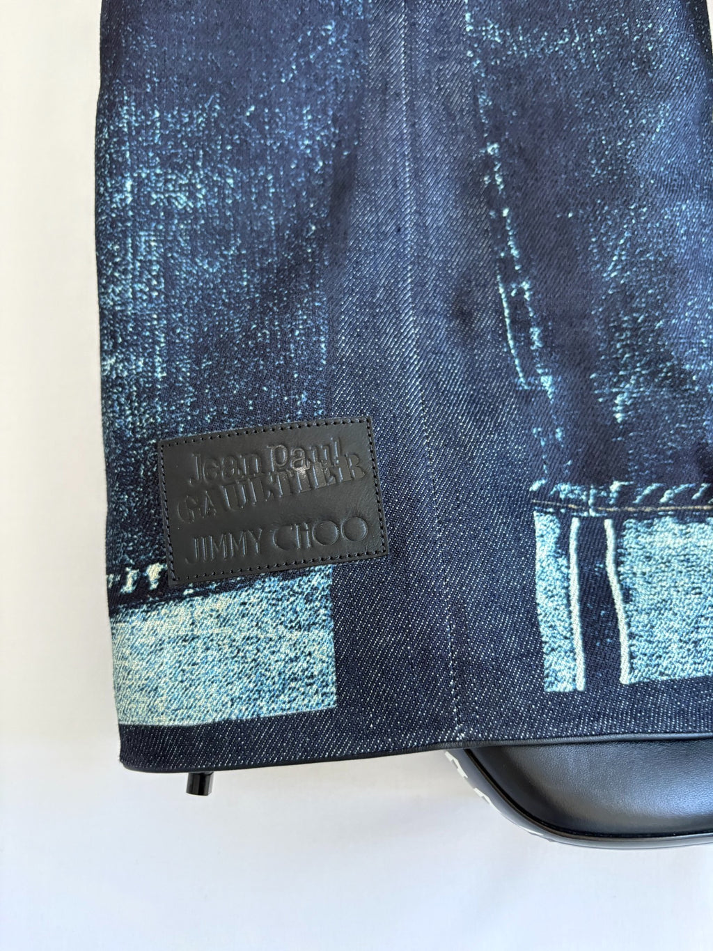 Jean Paul Gaultier X Jimmy Choo deconstructed irregular folding boots