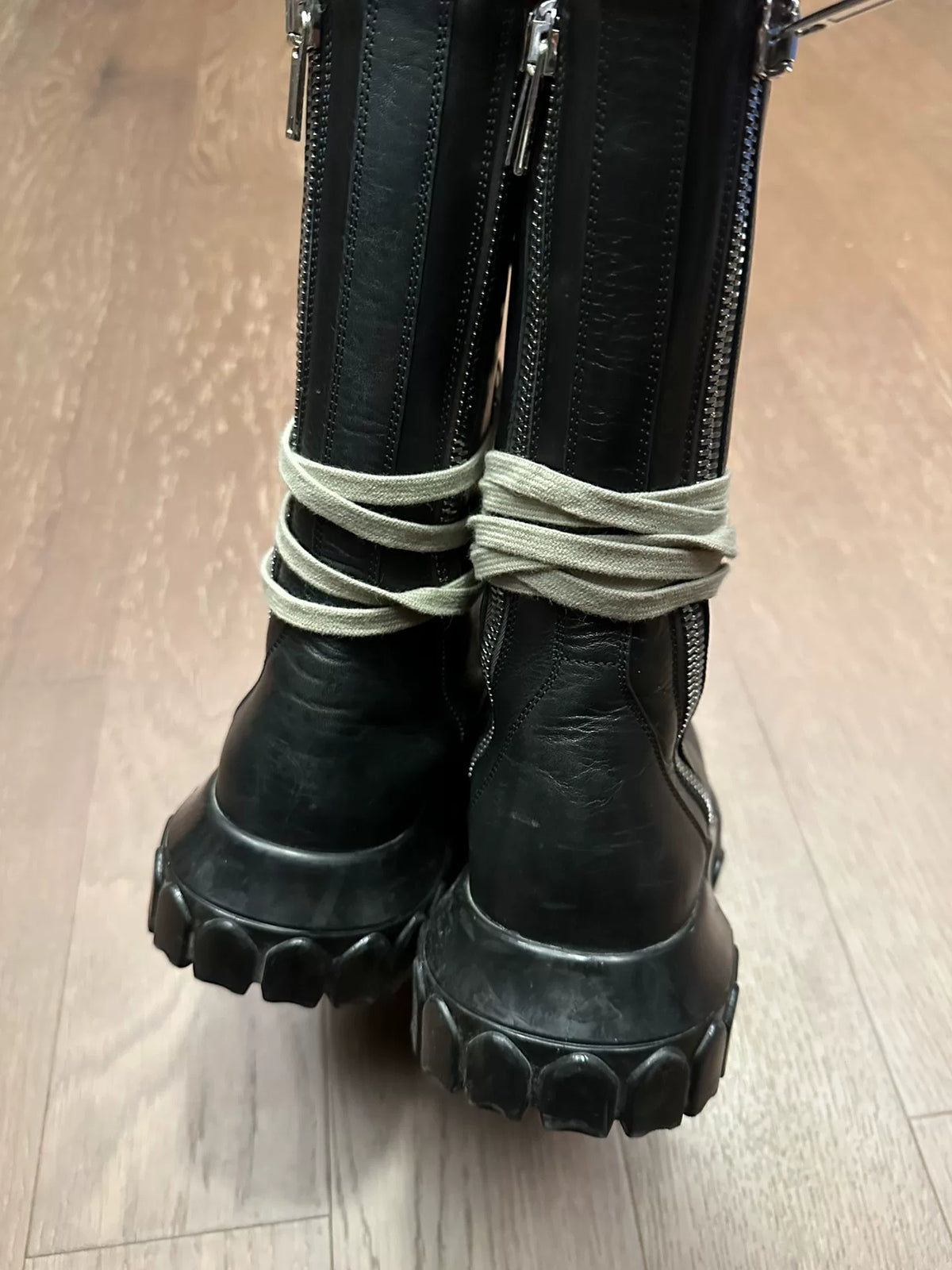 Rick Owens Octopus Lace-Up Military Boots