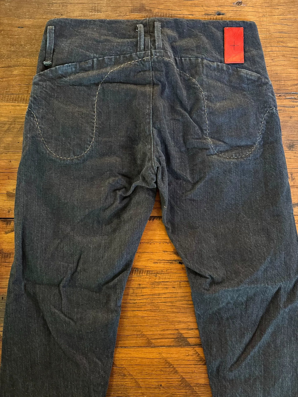M.A+ AW18 Blue Contrast Stitch Denim Jeans