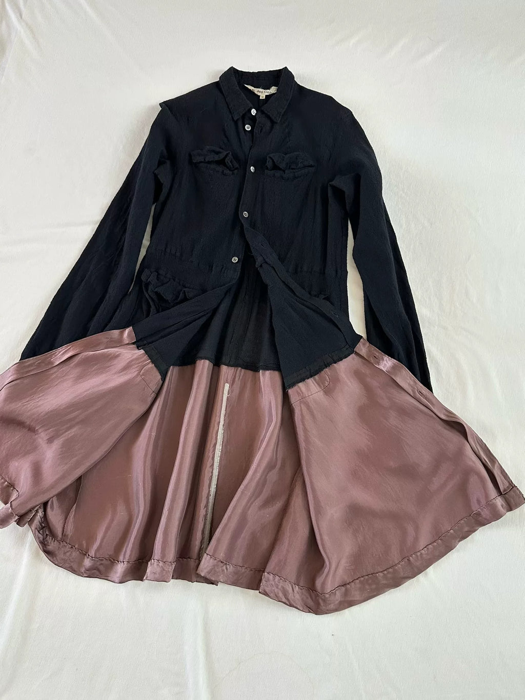 Comme Des Garcons Rei Kawakubo 1994 early shrinkage period long shirt dress