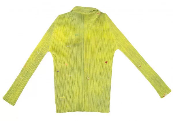 Issey Miyake Vintage Green Floral Pleated Top