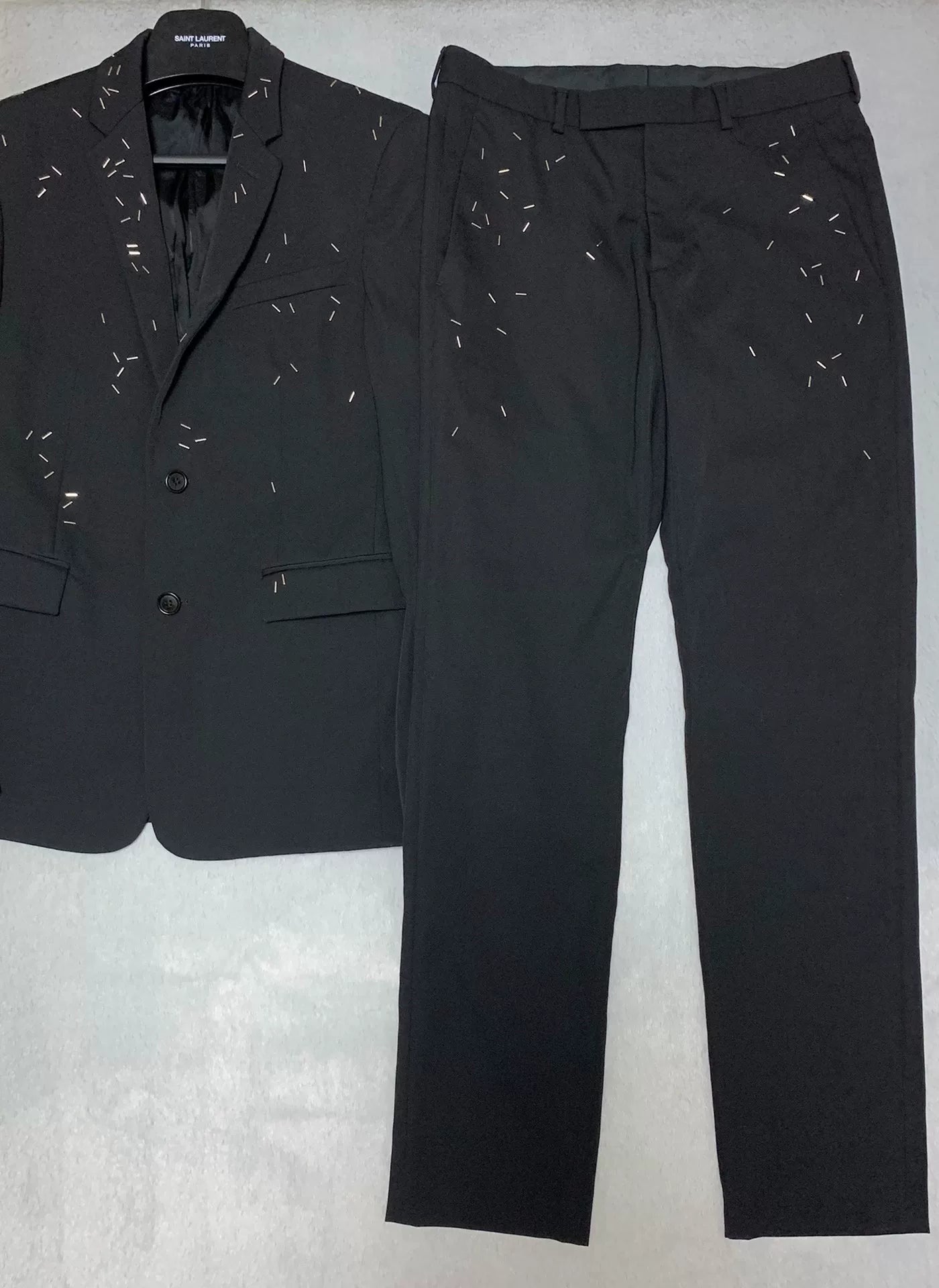 Dior Homme 17FW Runway Wool Black Suit
