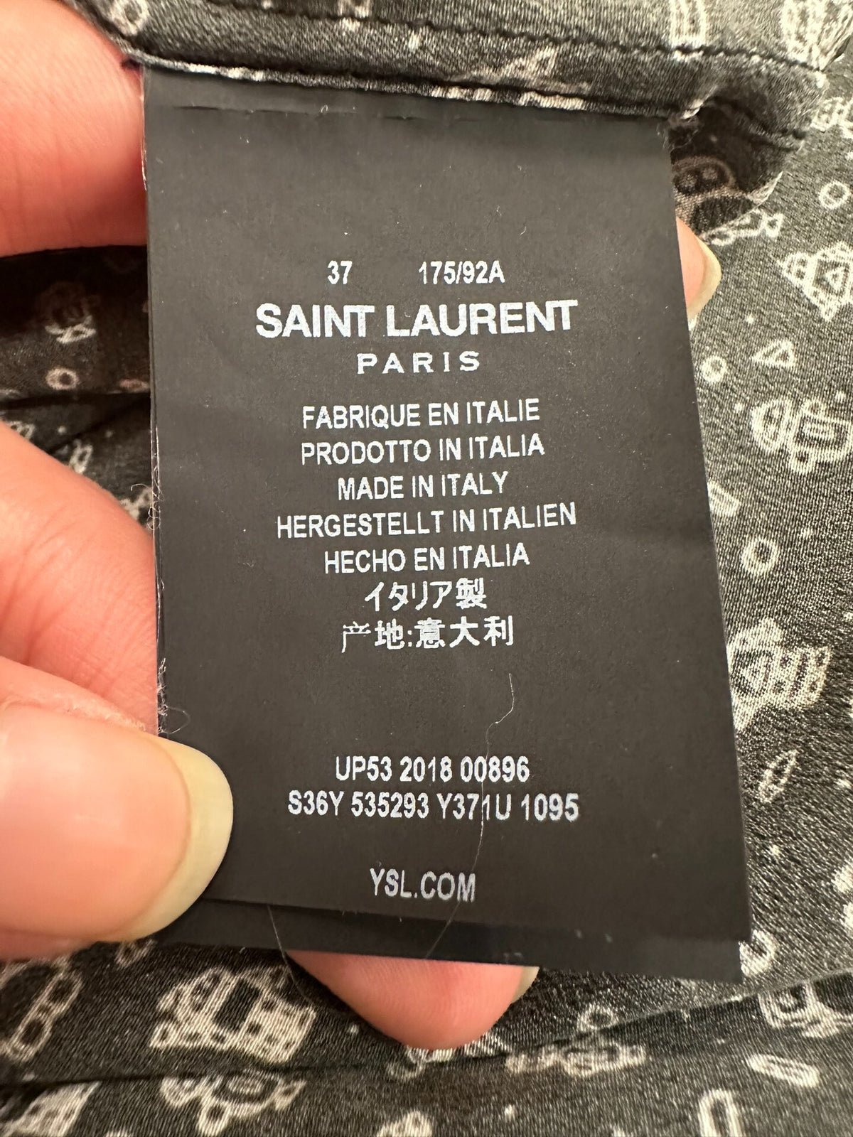 Saint Laurent SS19 Silk Doll Shirt