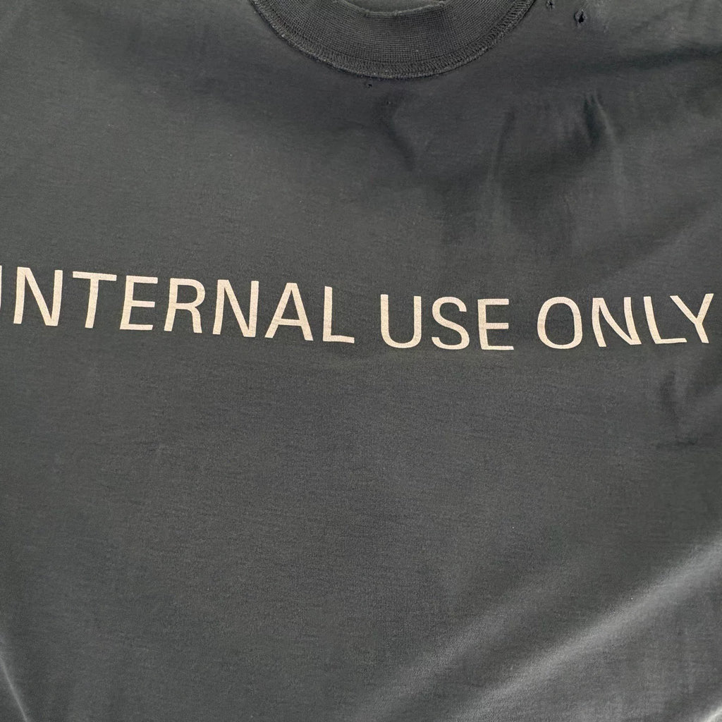 Balenciaga Black Internal Use Only Reversed Short Sleeve Top