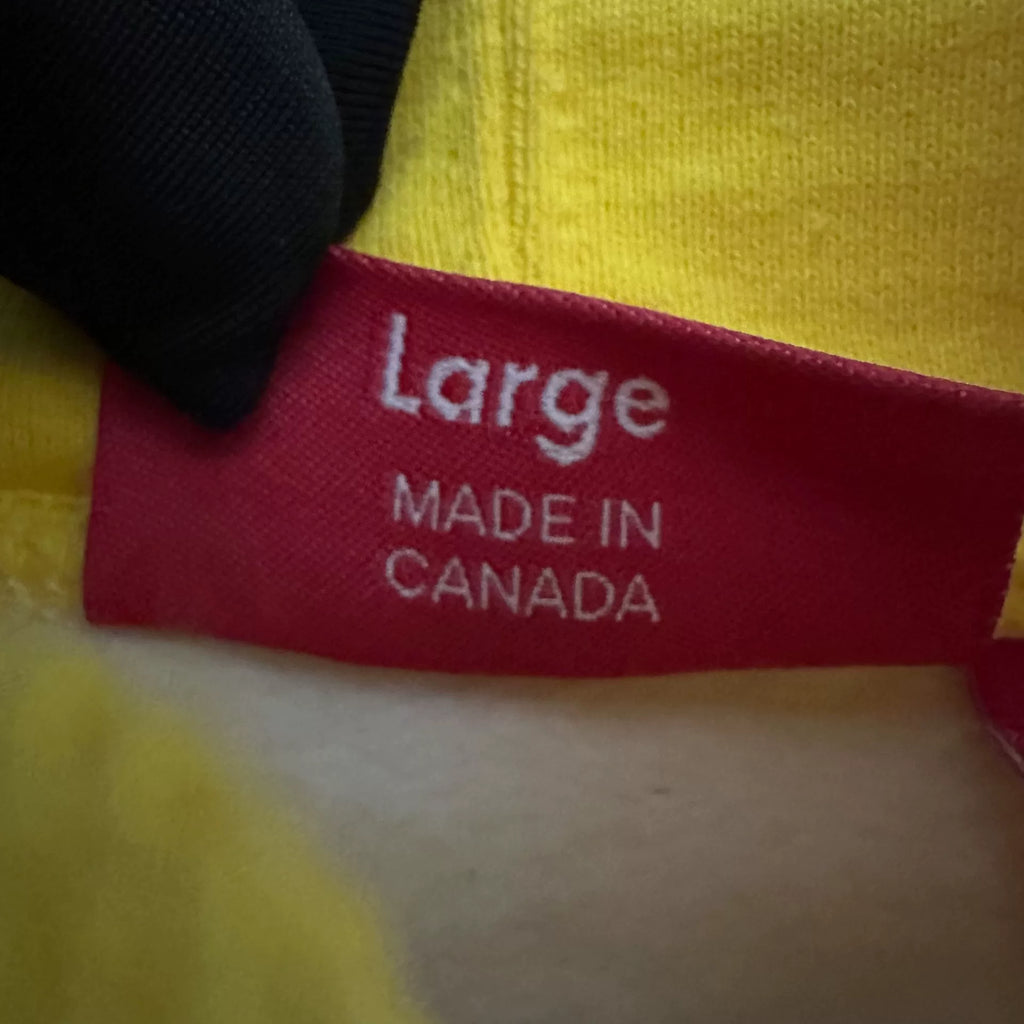 Supreme Yellow White Patchwork Hooded Sweater
