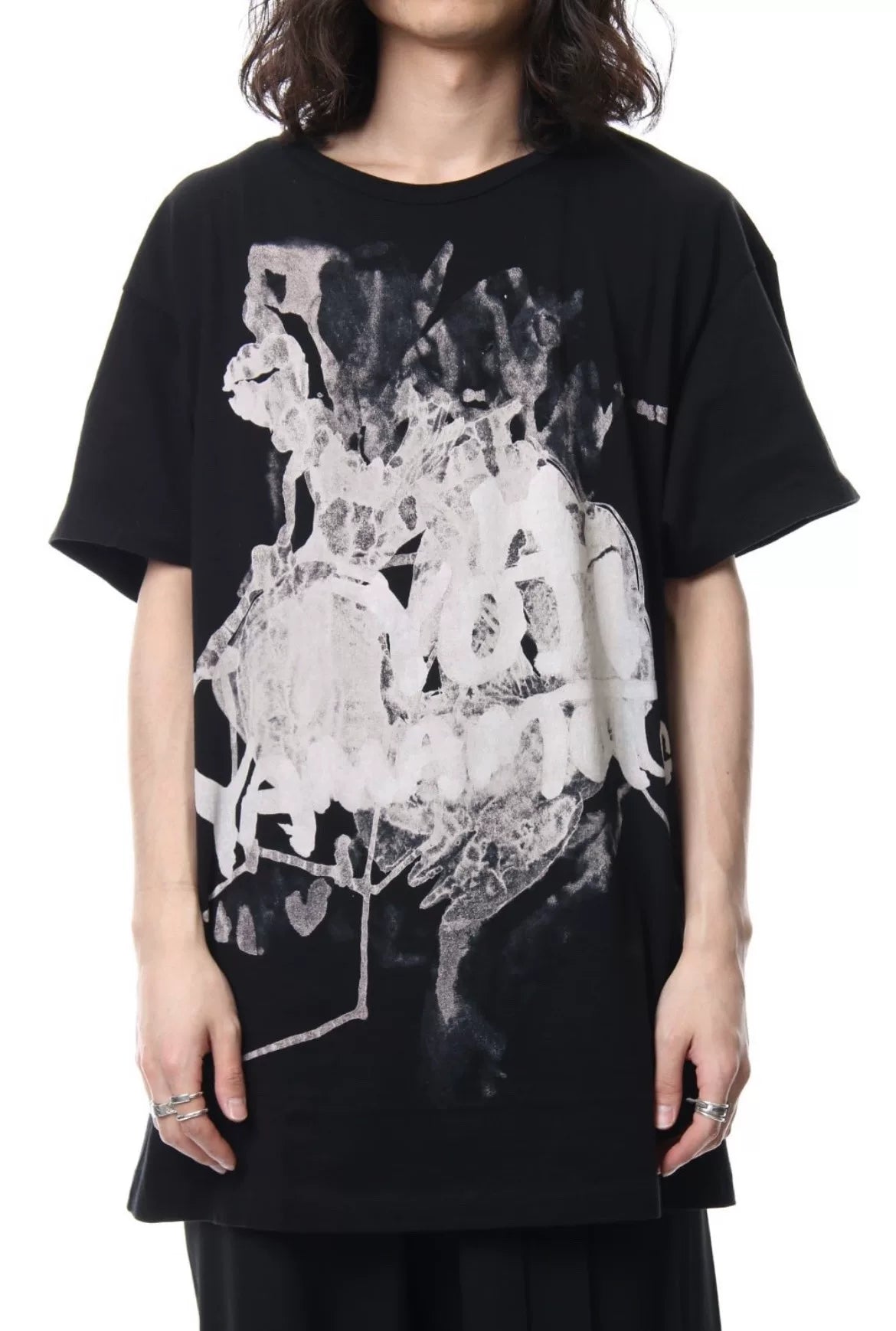 Yohji Yamamoto Pour Homme 18SS Crew Neck Long Cotton T-Shirt
