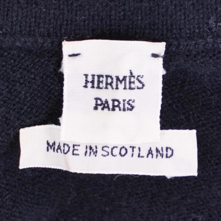 HERMES Turtleneck Sleeveless Cashmere Knit Top