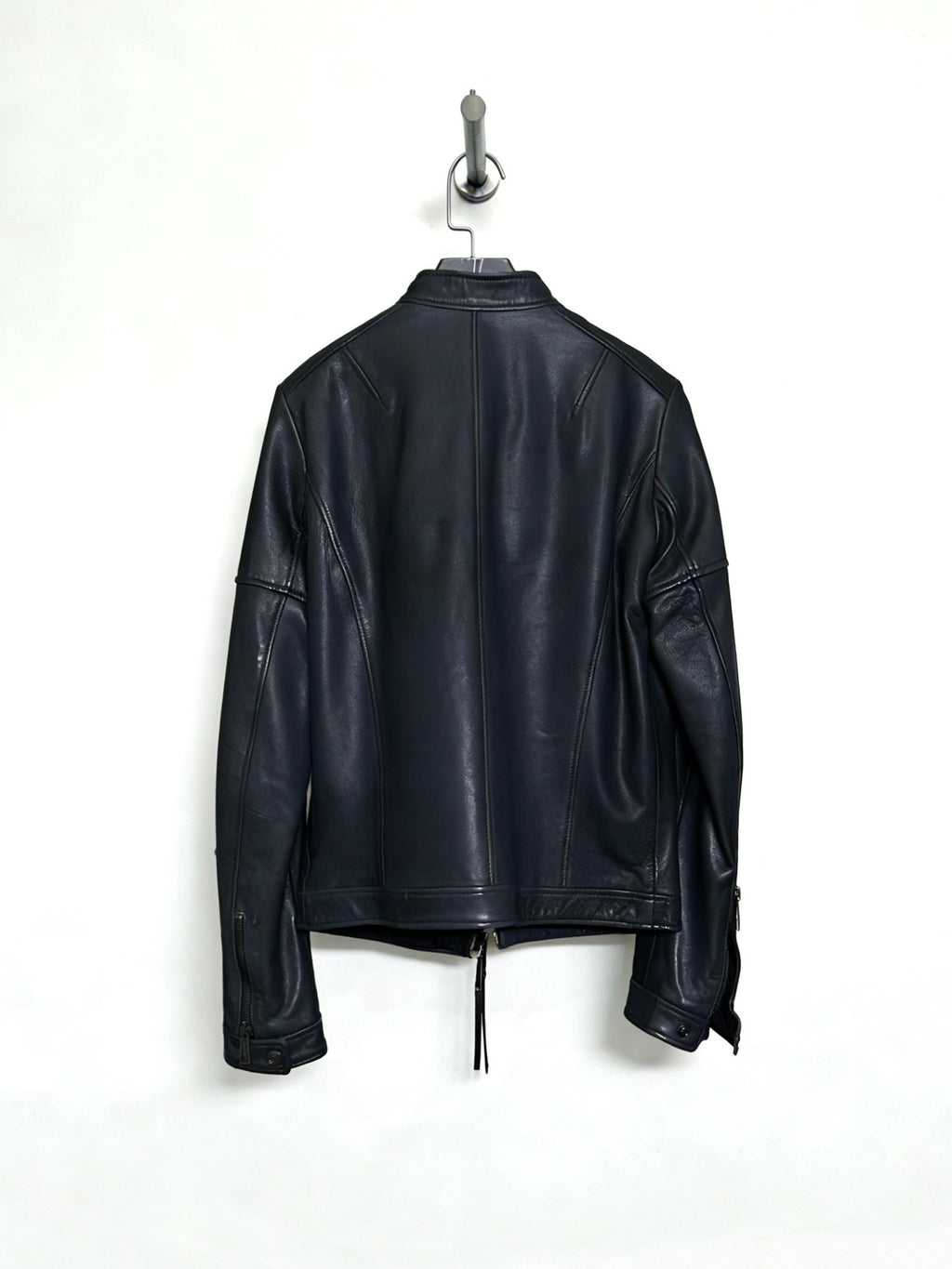 Dsquared2 Lambskin Leather Plaid Jacket