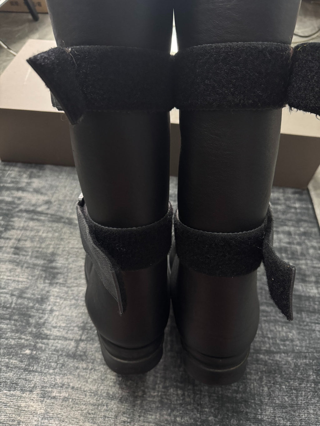 Rick Owens 23FW Runway Splint Panel Platform Boots