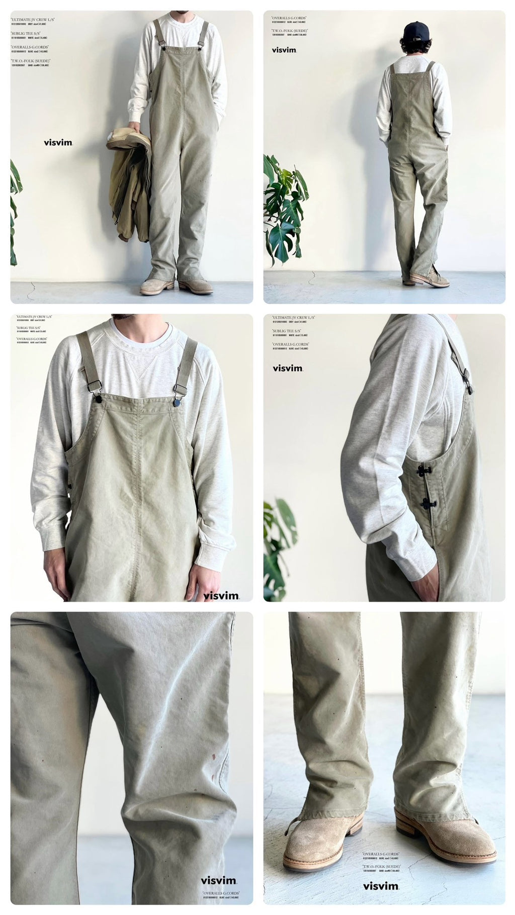 Visvim 22SS Overalls G.Cords Cargo Paint-Splatter Black Distressed Pants