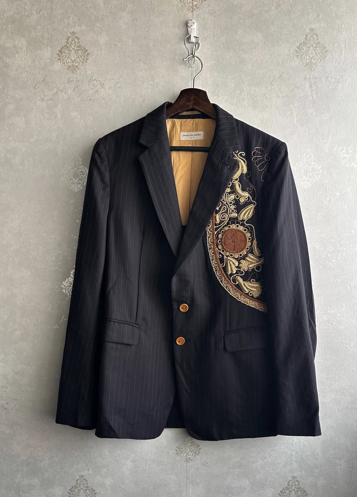 Dries van Noten 15SS Embroidered Wool Blazer