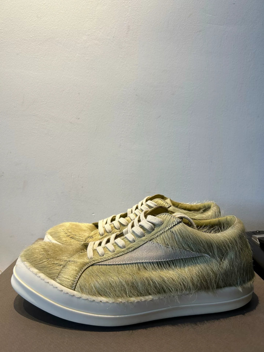 rick owens mainline green horsehair Shoes