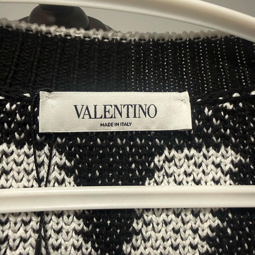Valentino V-Neck All-Over Print Cardigan