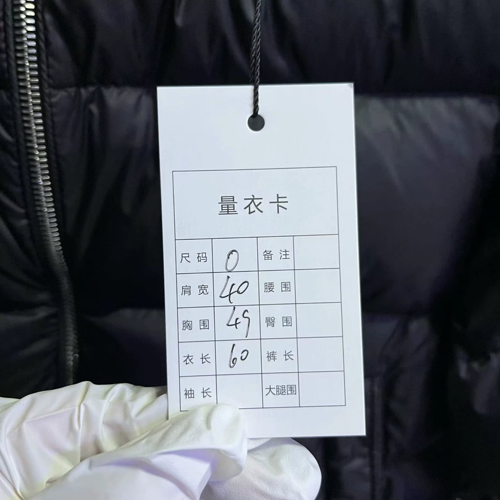 Moncler Black Logo Label Zip-Up Down Jacket