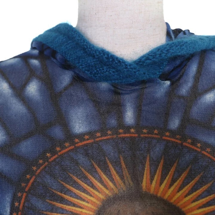 Jean Paul Gaultier Portrait Hooded Mesh Top