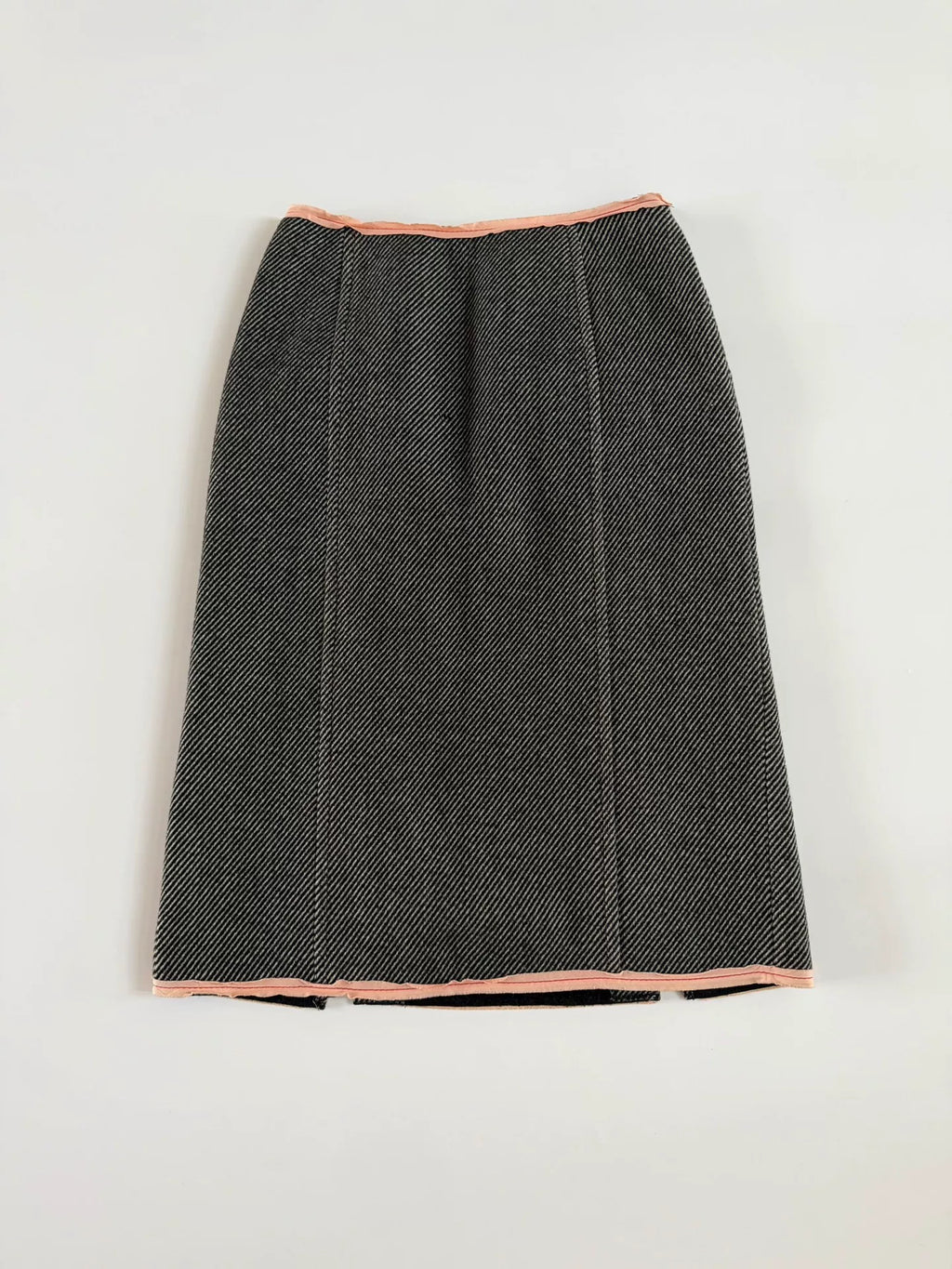 MiuMiu SS00 Tonal-Twist Wool Skirt