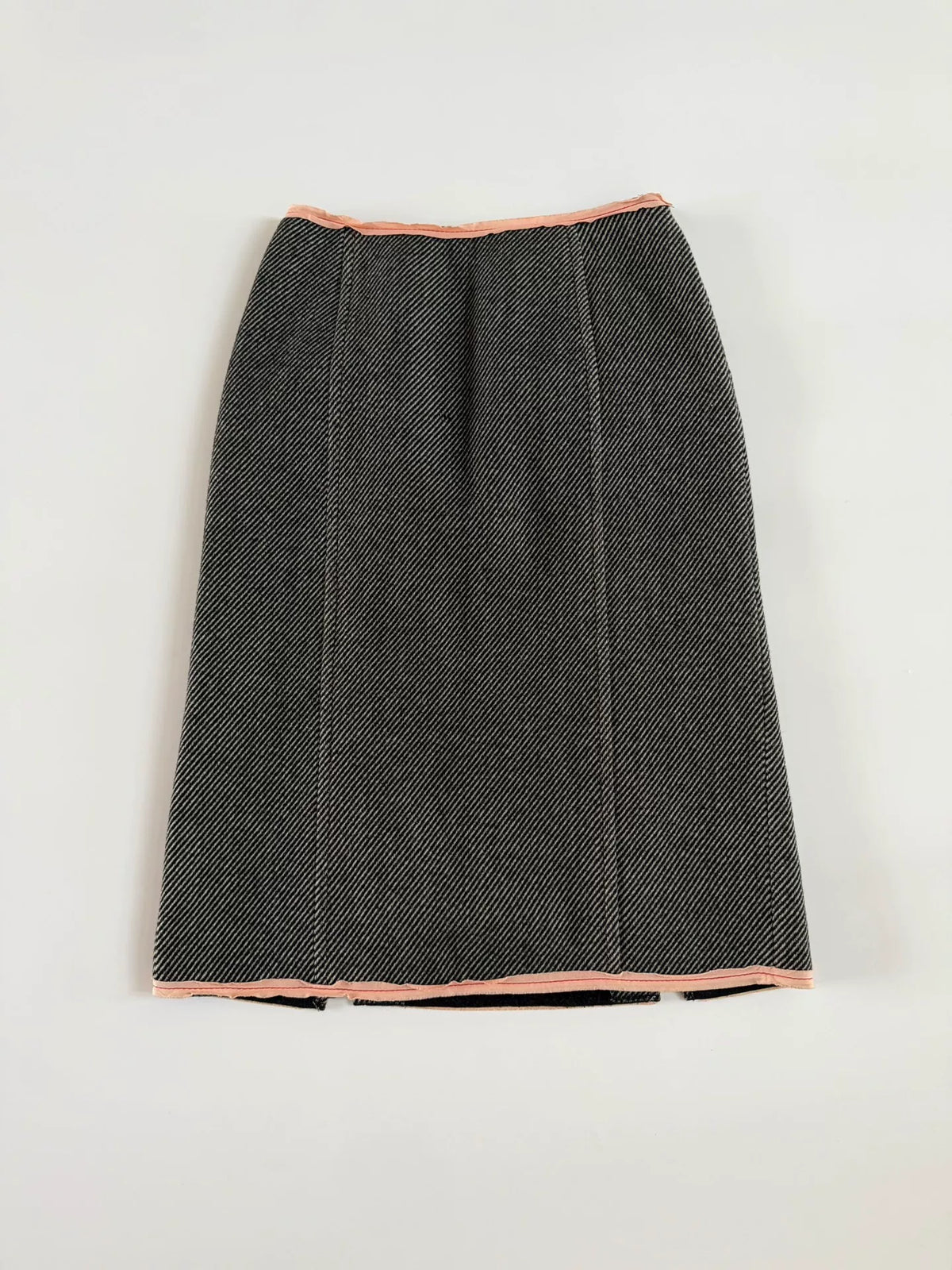 MiuMiu SS00 Tonal-Twist Wool Skirt