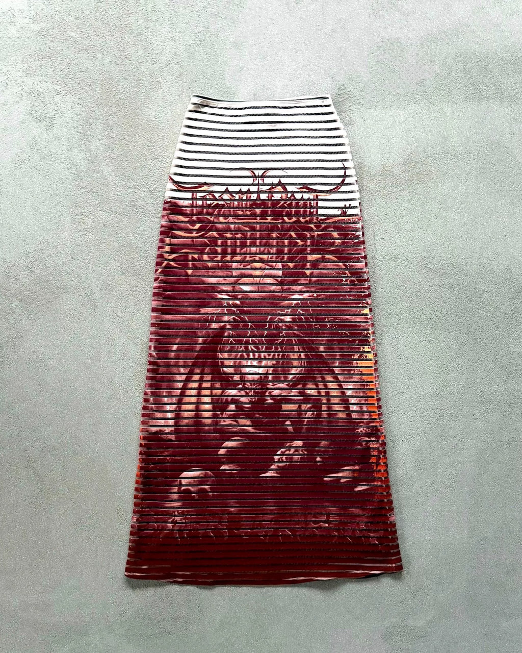 Jean Paul Gaultier SS01 Satan Devil Print Strapless Top