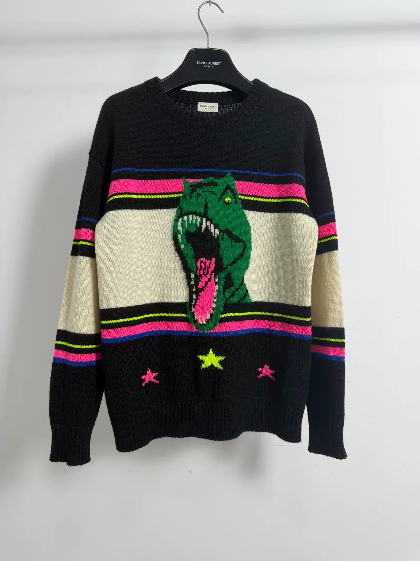 Saint Laurent SS16 Dinosaur Intarsia Sweater