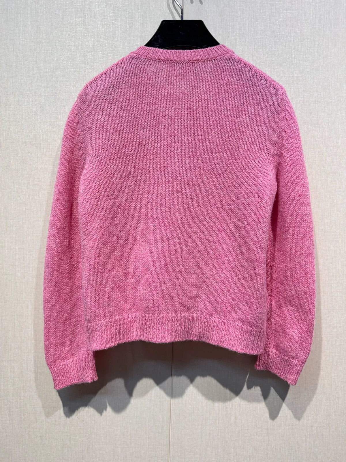 MiuMiu Bow Rhinestone Knit Cardigan