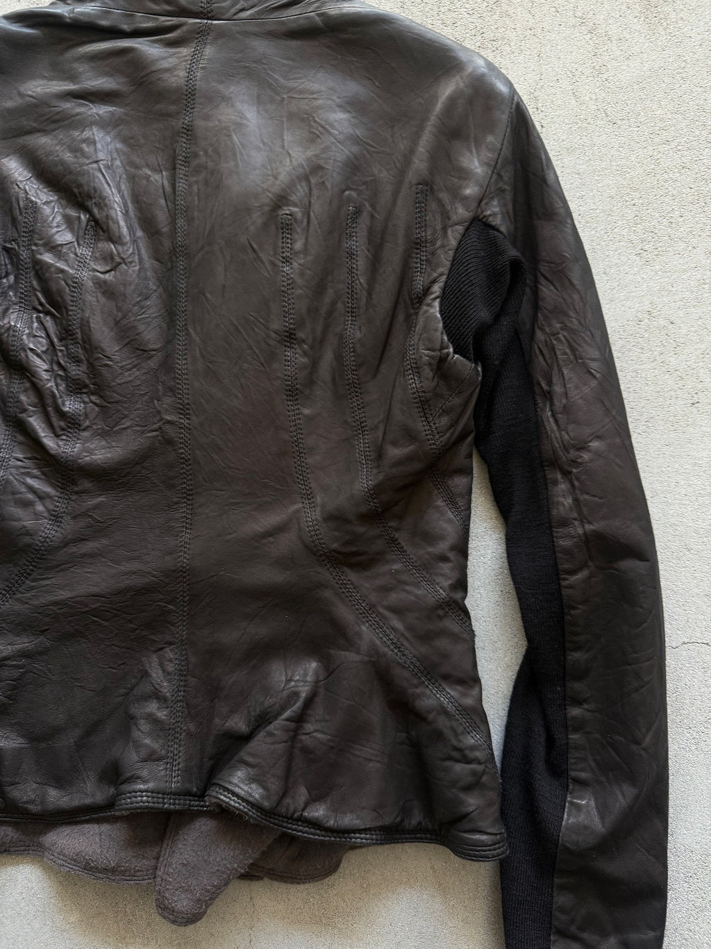 Rick Owens 2000s Lambskin Zip-Up Jacket