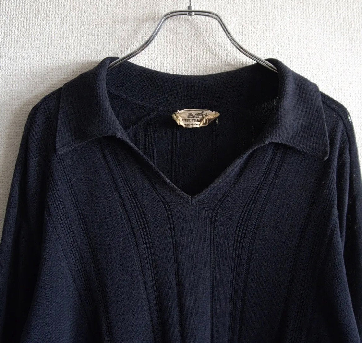 HERMES 1980s Long Sleeve Polo Shirt