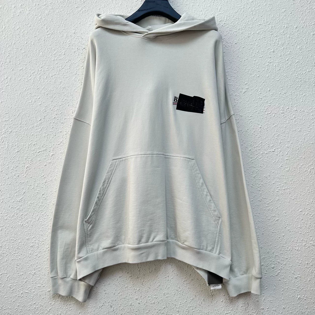 Balenciaga White Wave Coca‑Cola Hooded Sweater