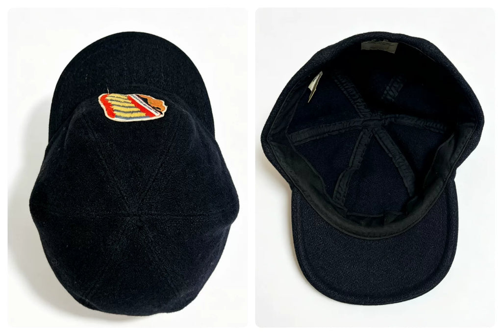 Visvim 15AW Excelsior Baseball Embroidered Navy Wool Cap