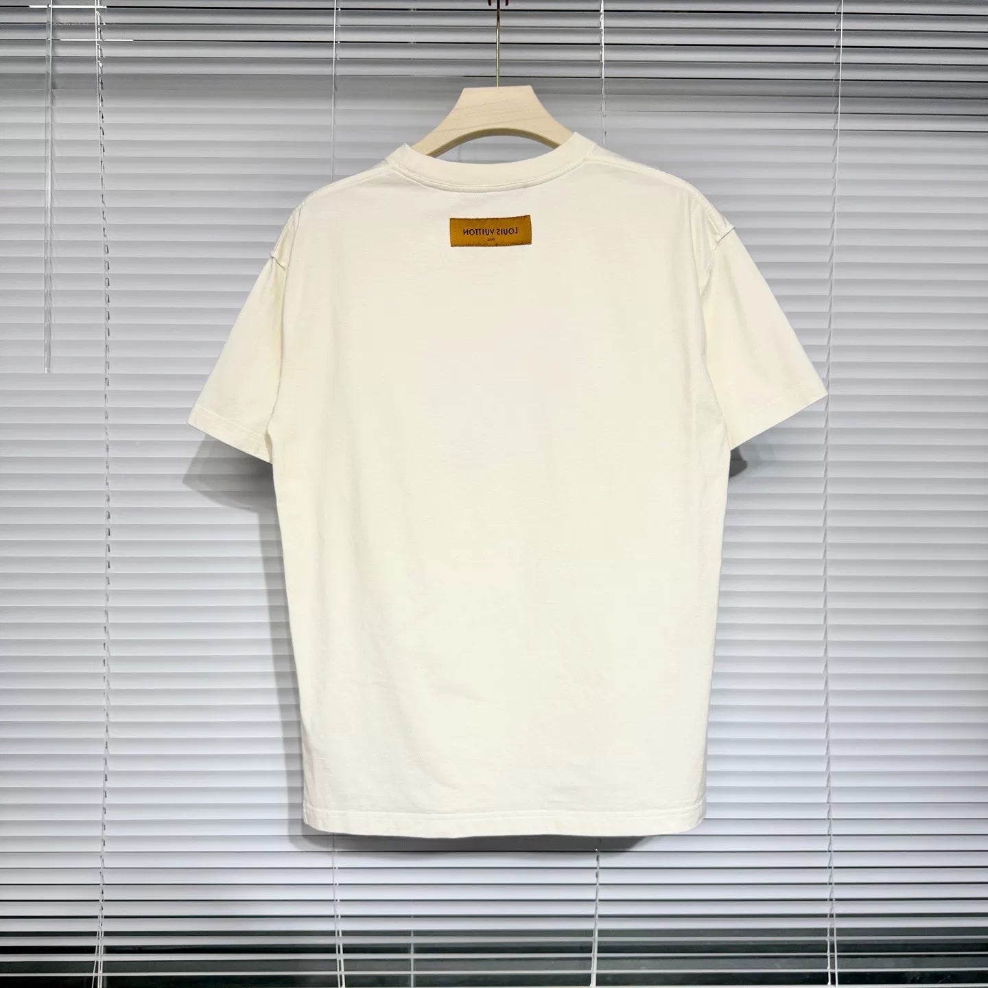 Louis Vuitton Watercolor Floral Cotton White Short Sleeve T-Shirt