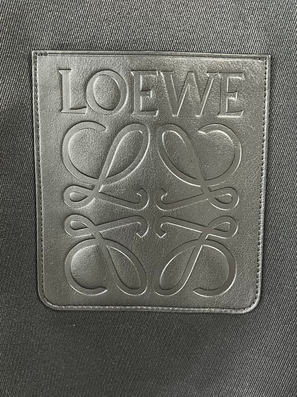 Loewe Black Leather-Patch Zip-Up Jacket