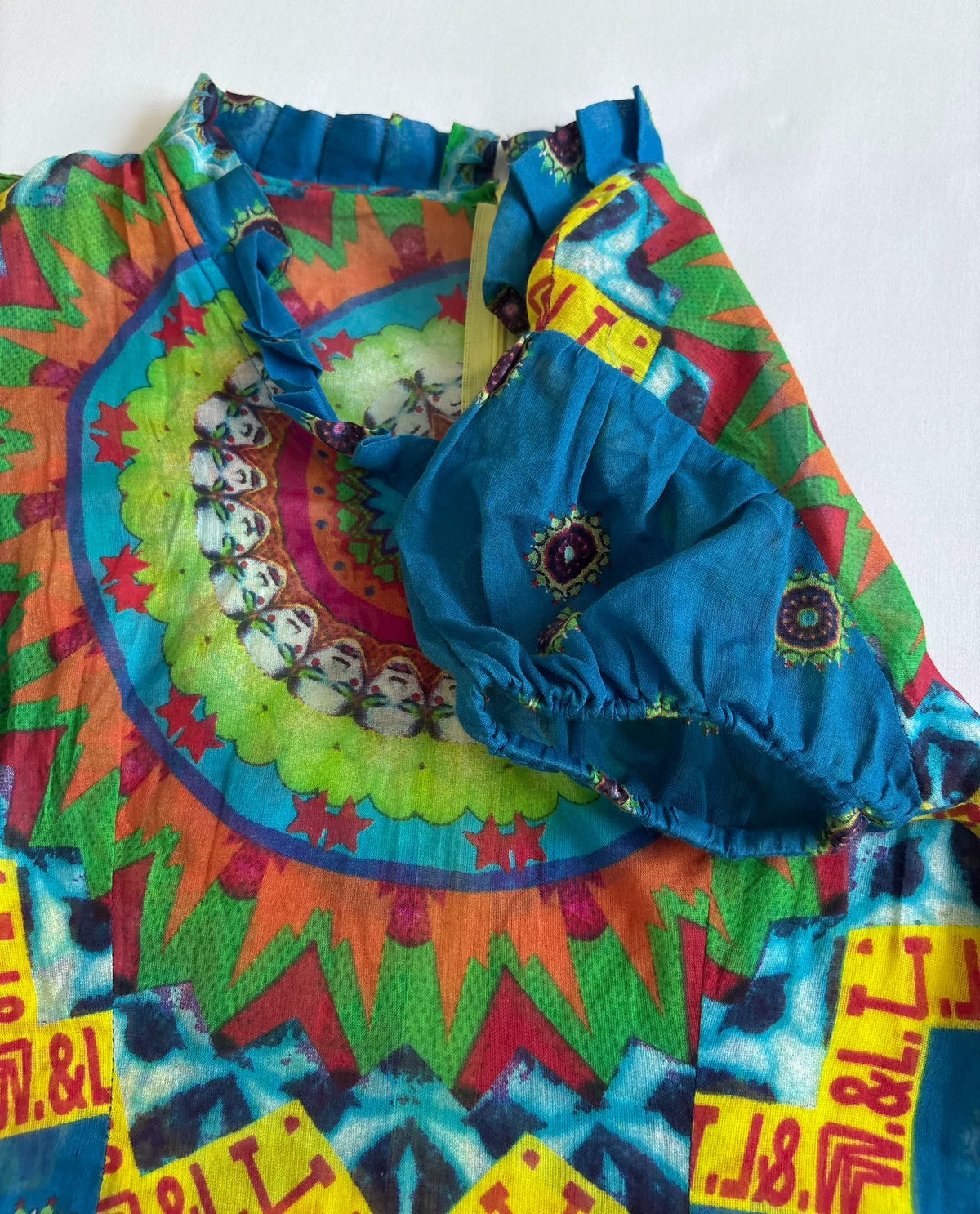 Walter van Beirendonck showpiece psychedelic printed dress W&LT vintage 1997 showpiece