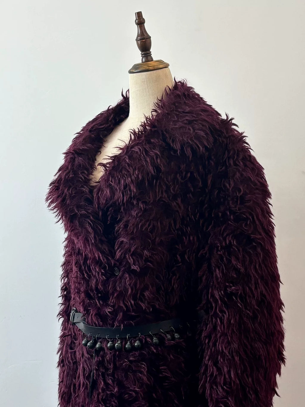 Maison Margiela｜2016 Dark Purple Faux Fur Coat