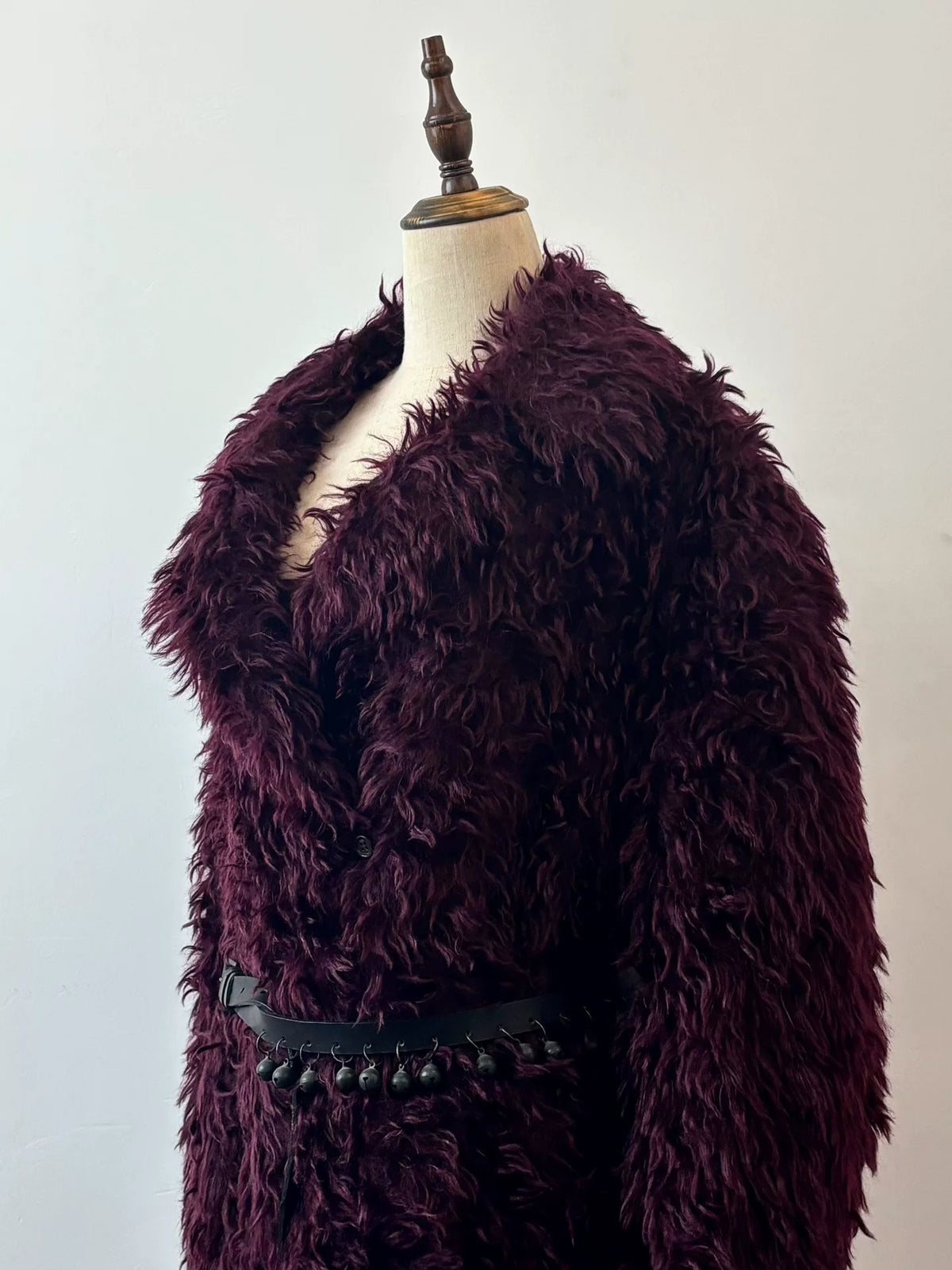 Maison Margiela｜2016 Dark Purple Faux Fur Coat