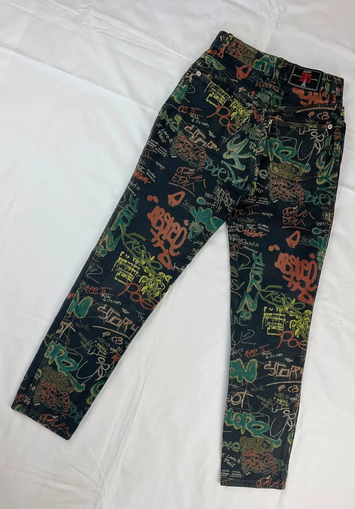 1994 Spring/Summer Jean Paul Gaultier Graffiti Print Jeans