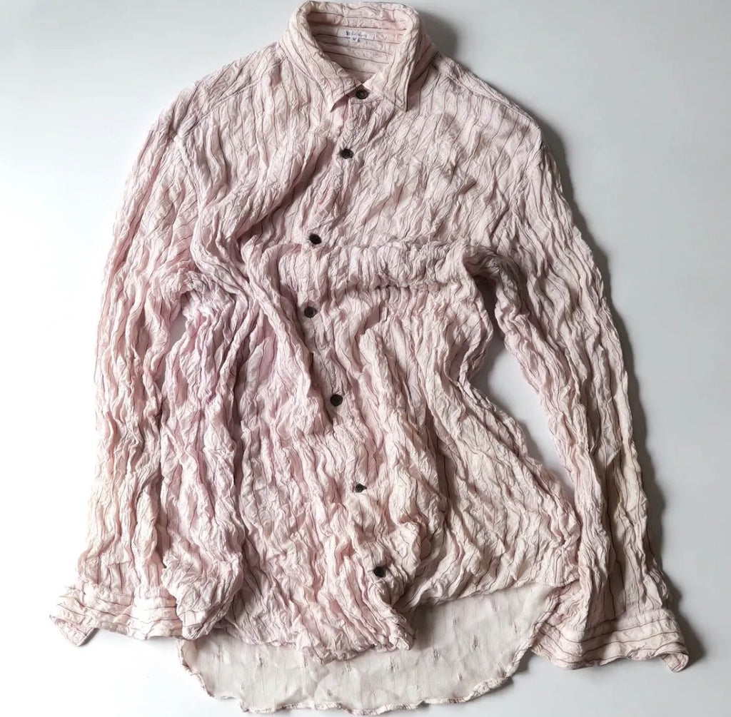 Yohji Yamamoto 1990s Pleated Long-Sleeve Shirt