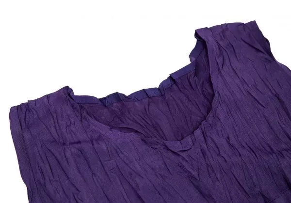 Issey Miyake Vintage Purple Zigzag Pleated Top